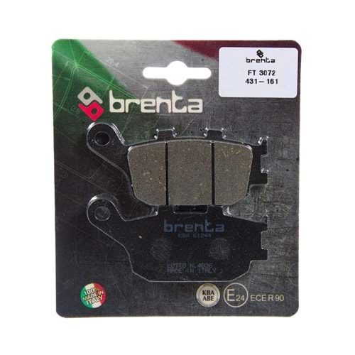 BRENTA ORGANİK FT3072 YAMAHA MT-07 MT-09 FZ6 R6 HONDA NC700 SUZUKI V-STROM 650 ARKA FREN BALATASI