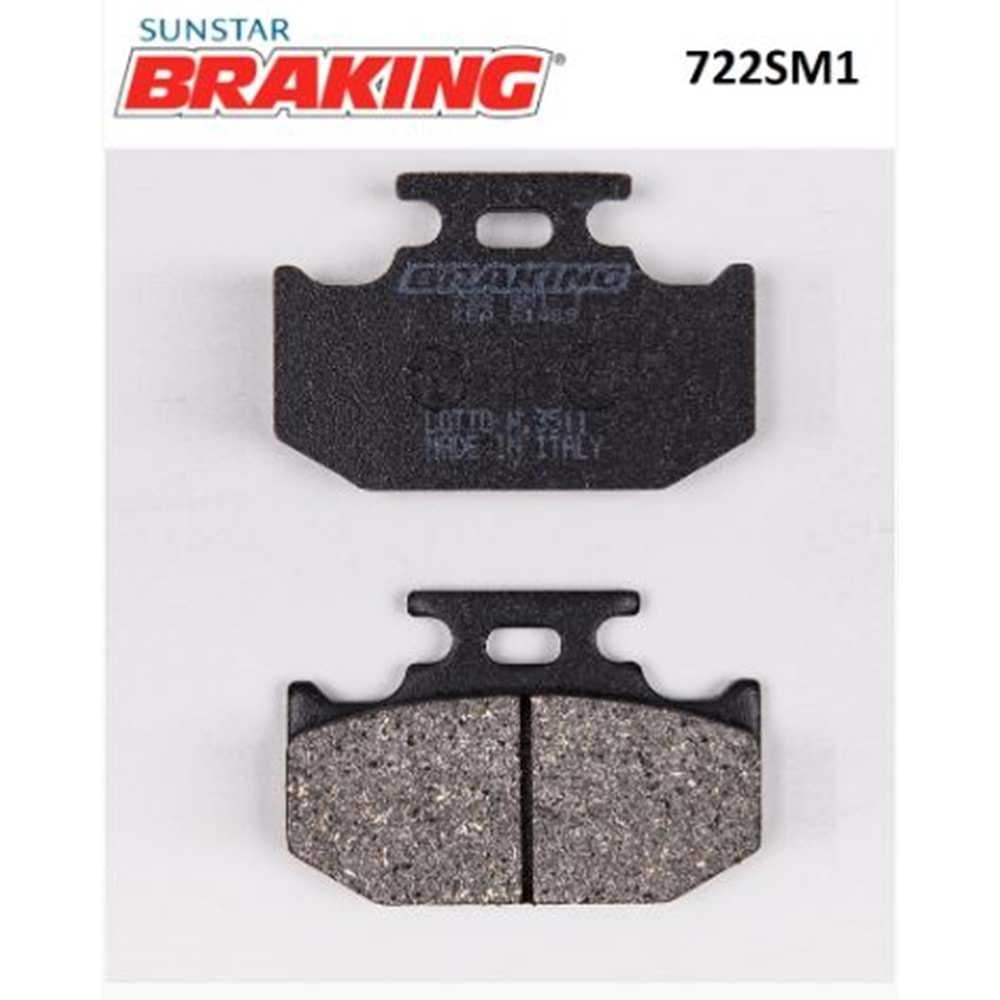 BRAKING 722SM1 YARI METALİK ARKA FREN BALATASI