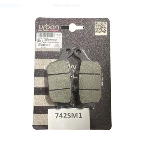 YAMAHA NIKEN / GT 900 ARKA FREN BALATASI YARI METALİK (18/20) BRAKING 742SM1