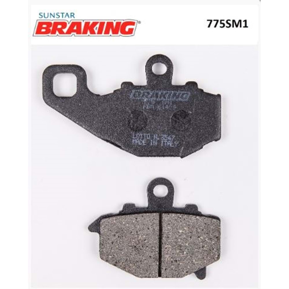 KAWASAKİ ZX6 ZX10 Z1000 BRAKING 775SM1 YARI METALİK ARKA FREN BALATASI
