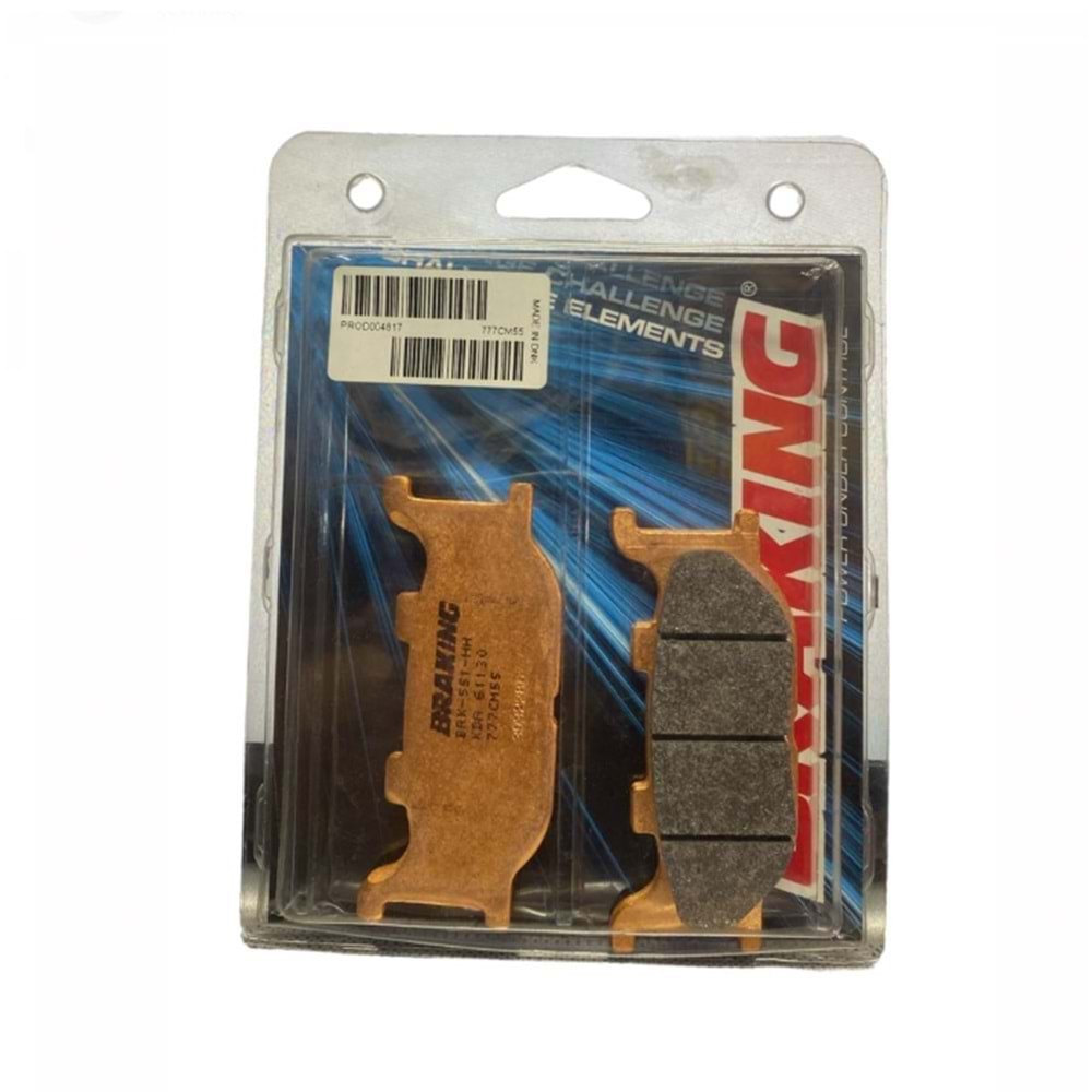 YAMAHA XVS MIDNIGHT STAR 1300 ÖN FREN BALATASI SİNTERLİ (07/16) BRAKING 777CM55