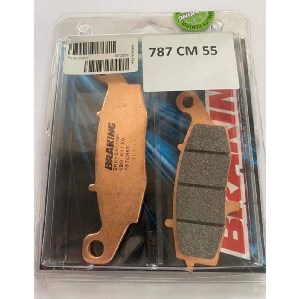 SUZUKI GSX / F 750 ÖN SAĞ FREN BALATASI SİNTERLİ (98/06) BRAKING 787CM55