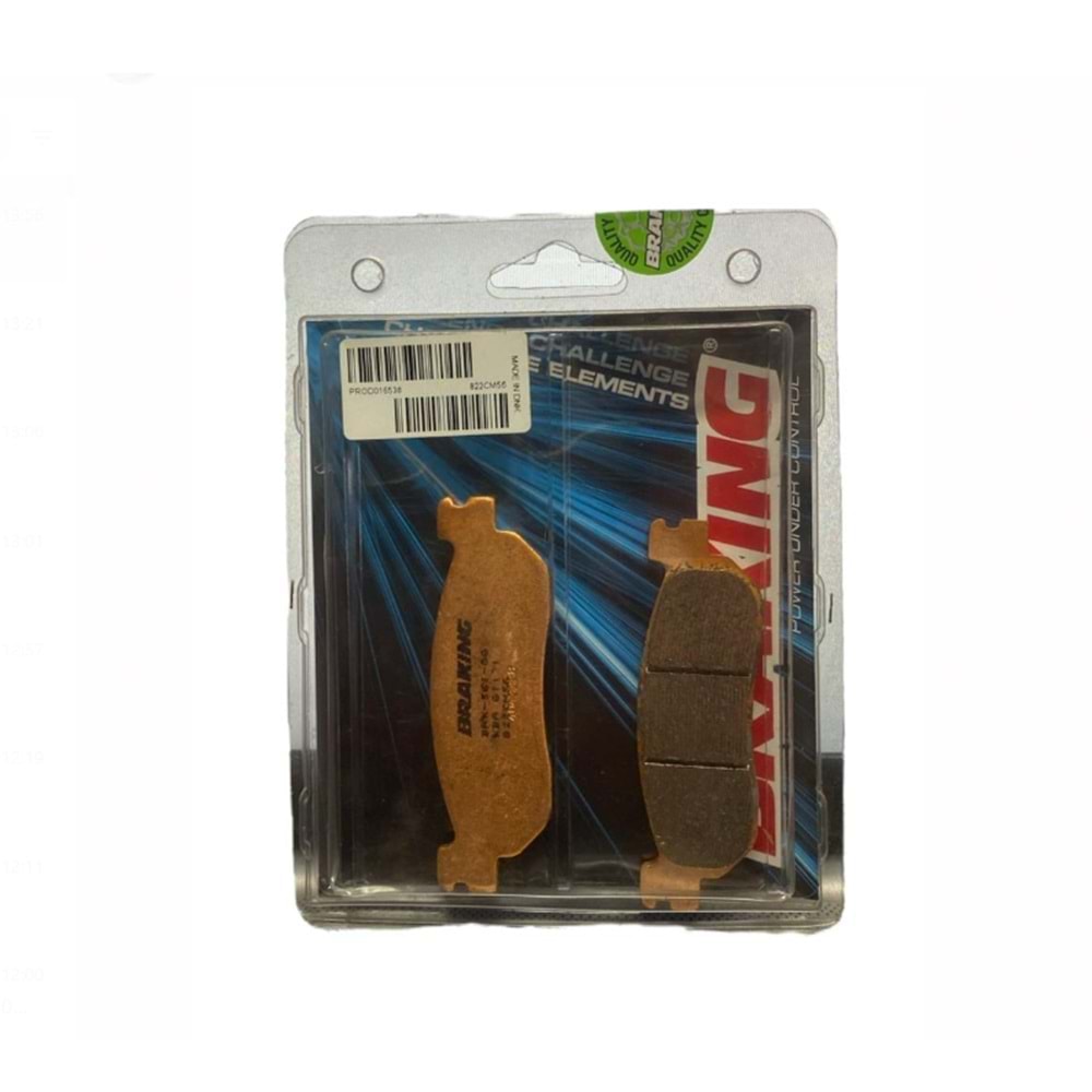 YAMAHA X-CITY 250 ARKA FREN BALATASI SİNTERLİ (07/17) BRAKING 822CM56