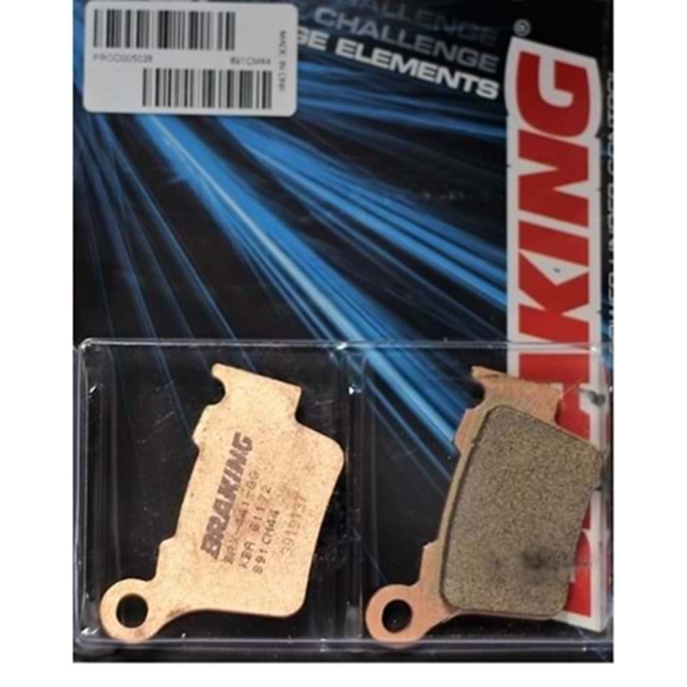 KTM EXC F 250 ARKA FREN BALATASI SİNTERLİ (04/20) BRAKING 891CM44