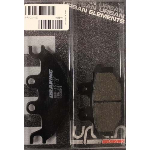 YAMAHA MT-125 ARKA FREN BALATASI YARI METALİK (19/20) BRAKING 923SM1