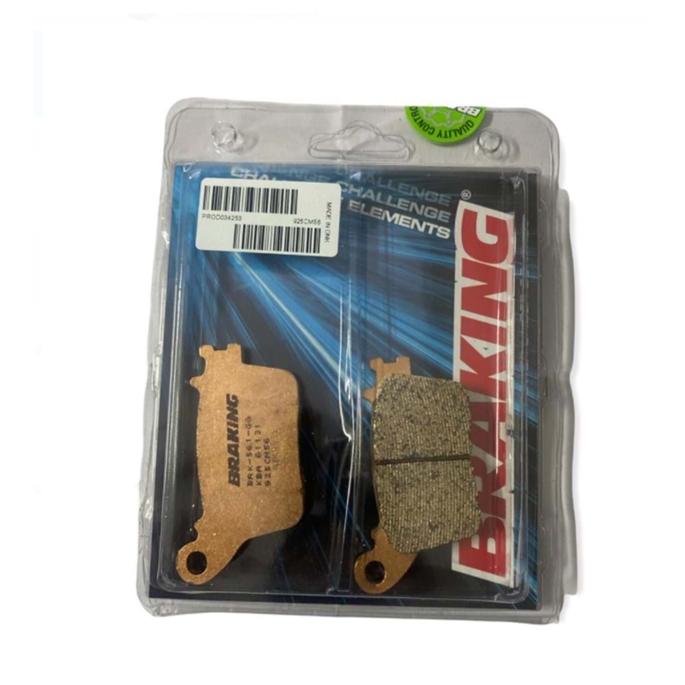 HONDA CBR 1000RR ARKA FREN BALATASI SİNTERLİ (06/19) BRAKING 925CM56