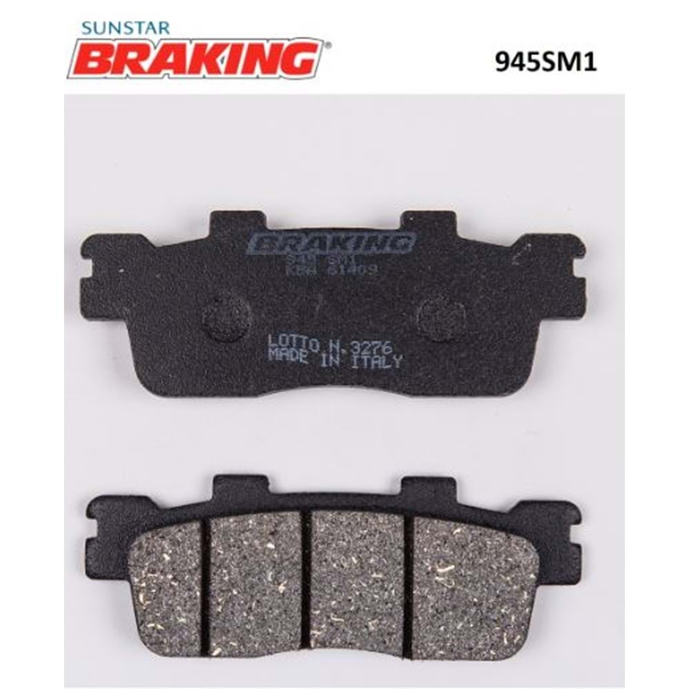 BRAKING 945SM1 YARI METALİK ARKA FREN BALATASI