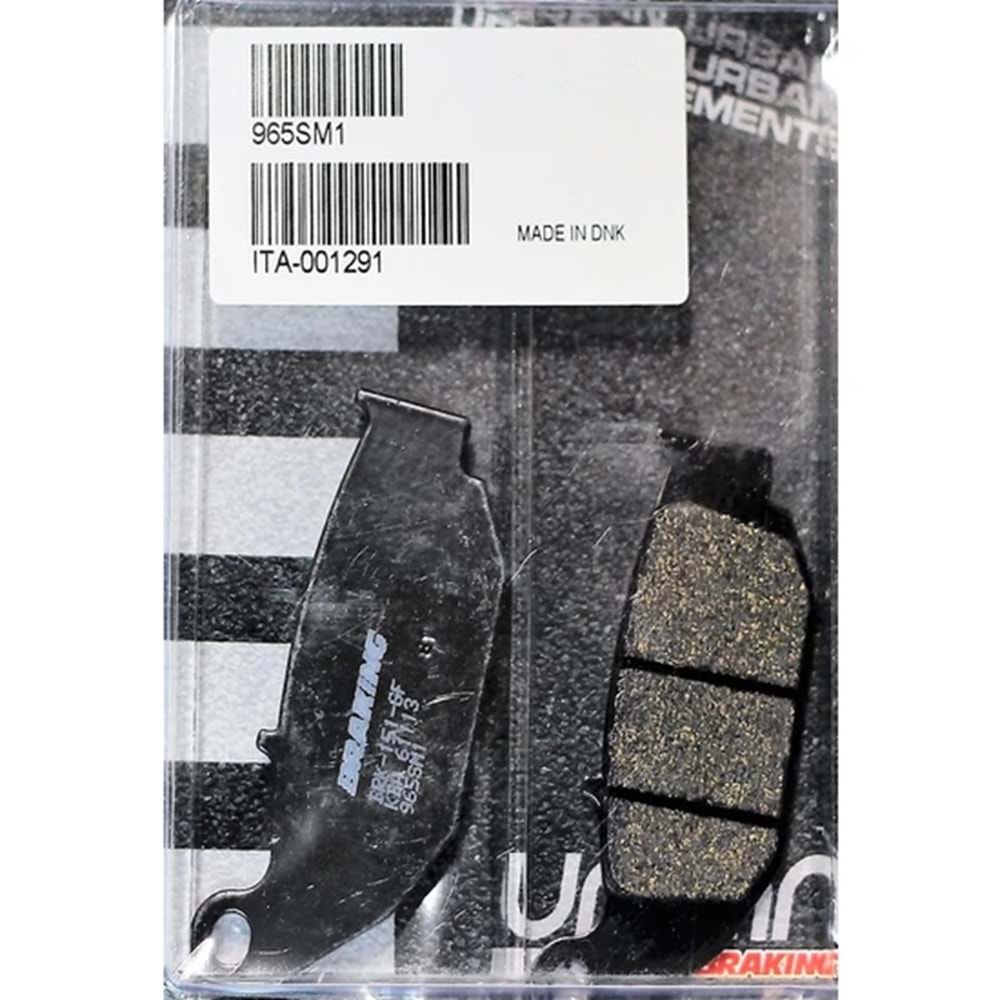 HONDA CBR 125 R ARKA FREN BALATASI YARI METALİK (12/17) BRAKING 965SM1