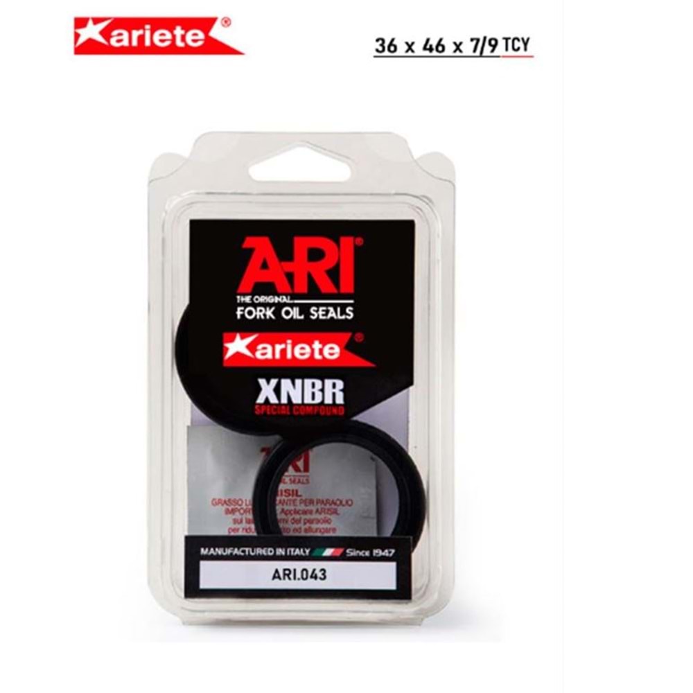 ARIETE BMW R 65 GS ÖN AMORTİSÖR YAĞ KEÇESİ (86/92) ARIETE ARI.043 36 X 46 X 7/9 (TEK YAYLI)