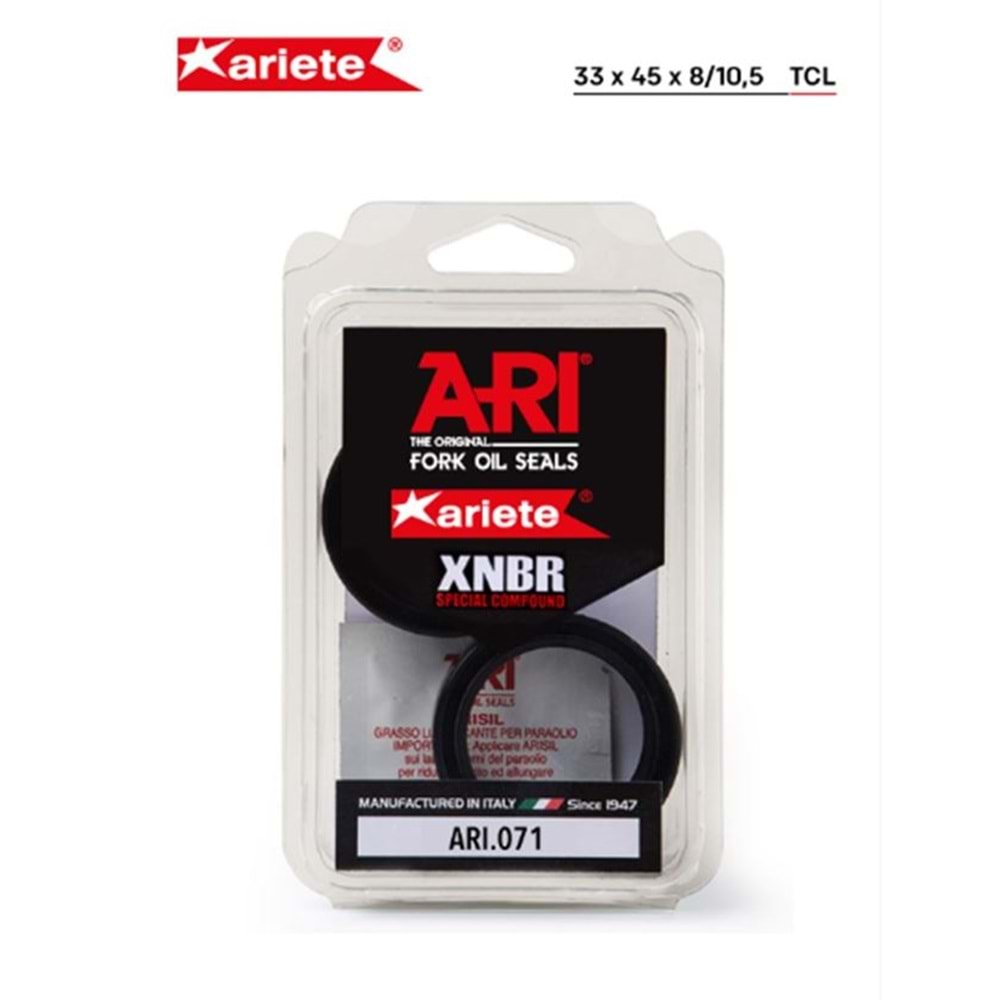ARIETE YAMAHA X-MAX 250 ÖN AMORTİSÖR YAĞ KEÇESİ (18/21) ARI.071 33X45X8/10,5 TEK YAYLI