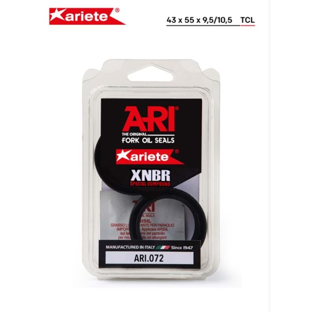ARIETE KAWASAKI KLX 250 S ÖN AMORTİSÖR YAĞ KEÇESİ (09/16) ARIETE ARI.072 43X55X9,5/10,5 TEK YAYLI