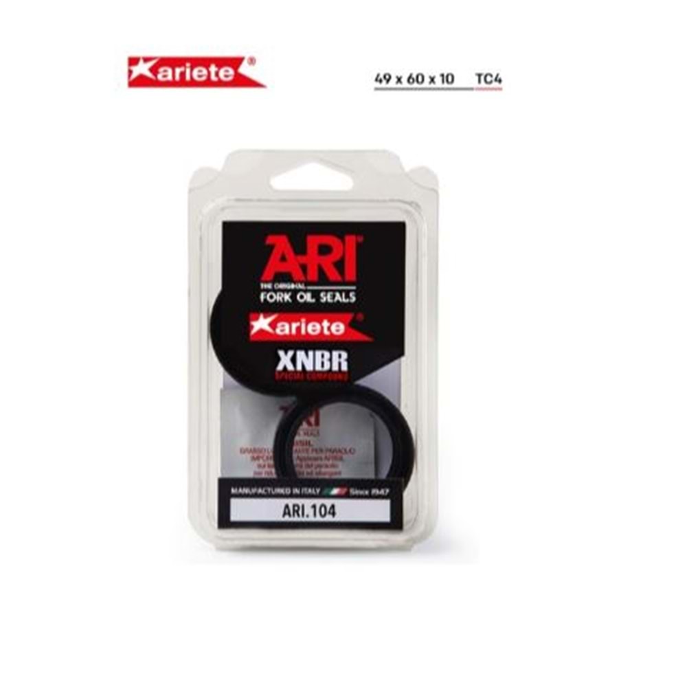 ARIETE HARLEY D. V-ROD 1130 VRSCA ÖN AMORTİSÖR YAĞ KEÇESİ (06/08) ARI.104 49X60X10 TEK YAYLI