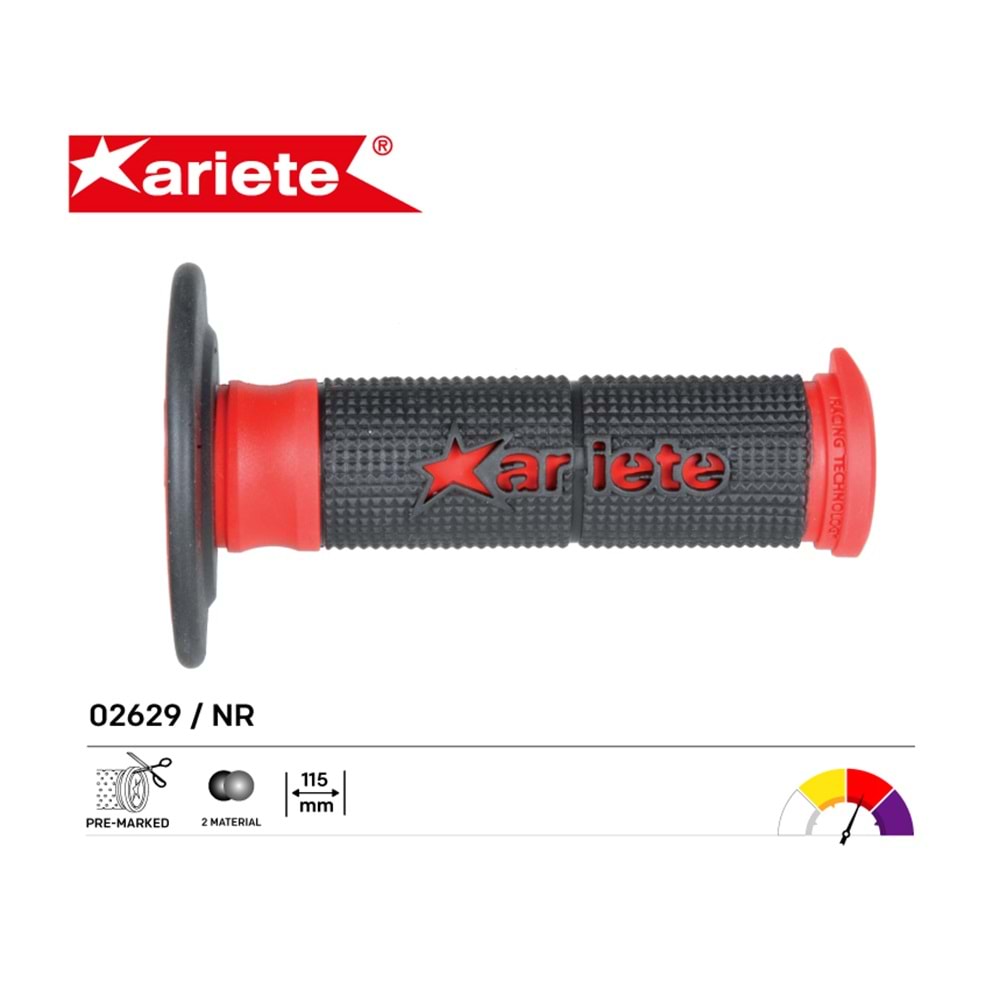 ARIETE ELCİK (OFFROAD) (SİYAH/KIRMIZI) 02629-NR