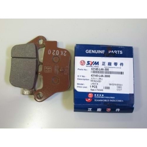 SYM MAXSYM 400 Arka Fren Balatası 43140-L4A-300