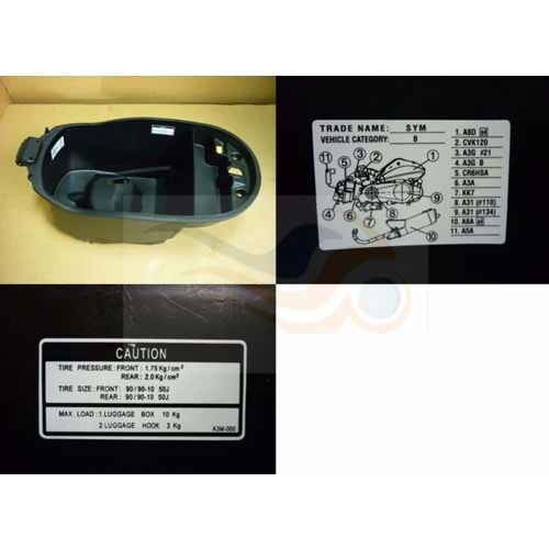 SYM MİO 100 Sele Altı Havuz 8125A-A8D-000