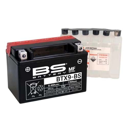 BS BATTERY BTX9-BS Motosiklet Aküsü
