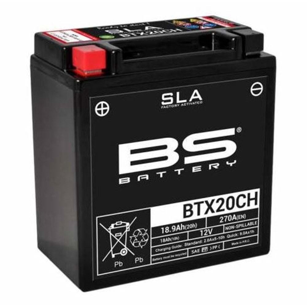 BS BATTERY BTX20CH (SLA) Motosiklet Aküsü