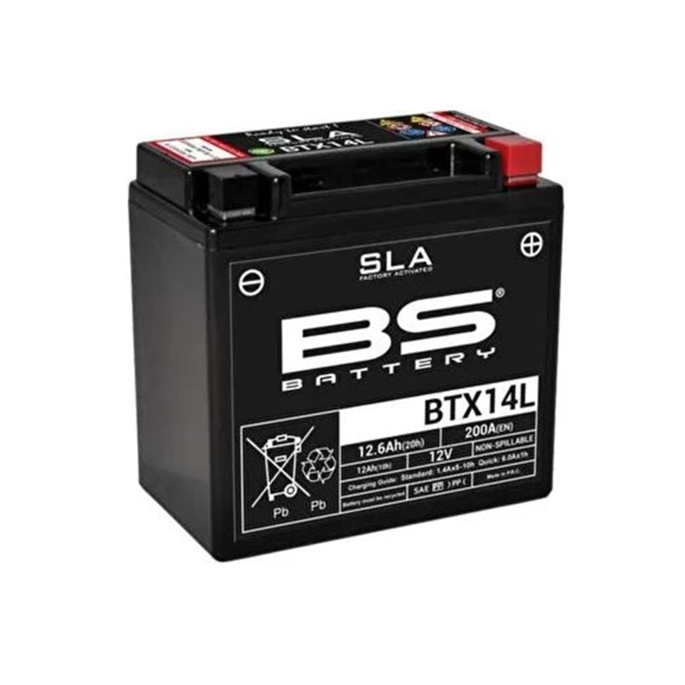 BS BATTERY BTX14L (SLA) Motosiklet Aküsü