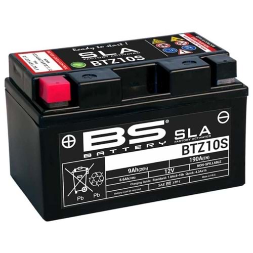BS BATTERY BTZ10S (SLA) Motosiklet Aküsü