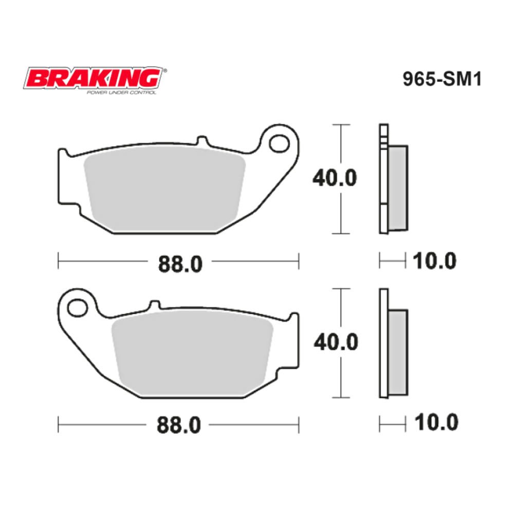 BRAKING 965SM1 ARKA FREN BALATASI 965SM1