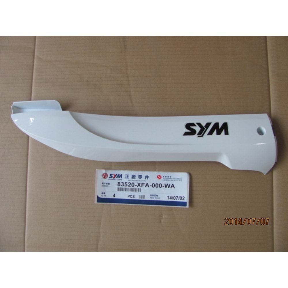SYM FİDDLE 3 83520-XFA-000-WA Marşbiyel Sağ Panel Alt Sağ BEYAZ