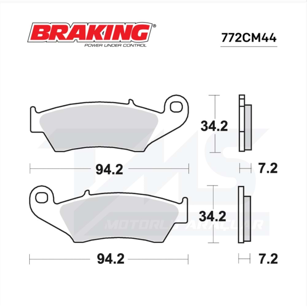 BRAKING 772CM44 SINTER ÖN FREN BALATASI