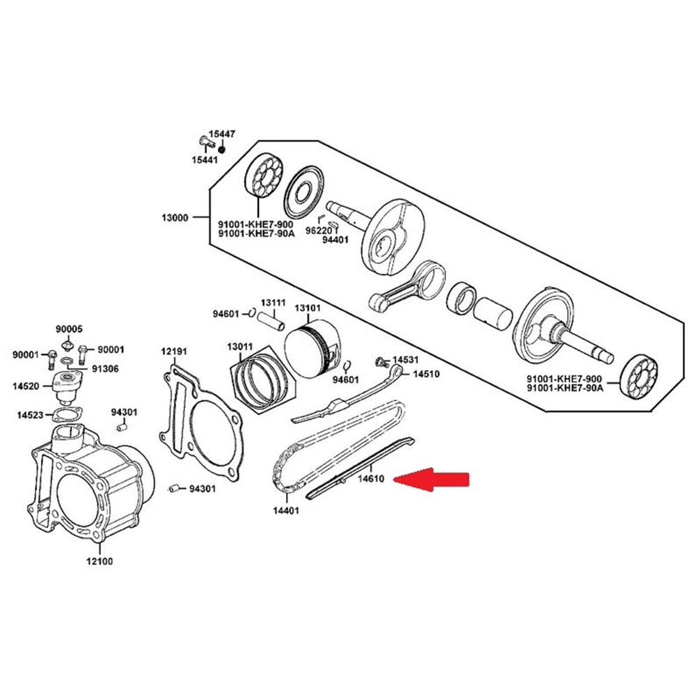 KYMCO MXU 300 EKSANTRİK ZİNCİR GERGİ PALETİ 14610-LDE9-E00