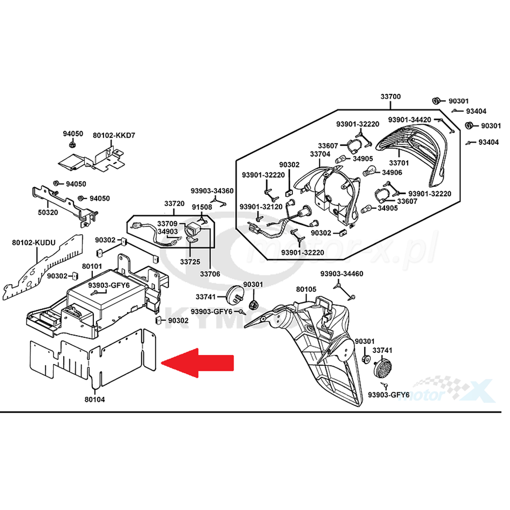 KYMCO MOVIE 125-150 ALT İÇ TOZLUK LASTİK 80104-KKD7-000