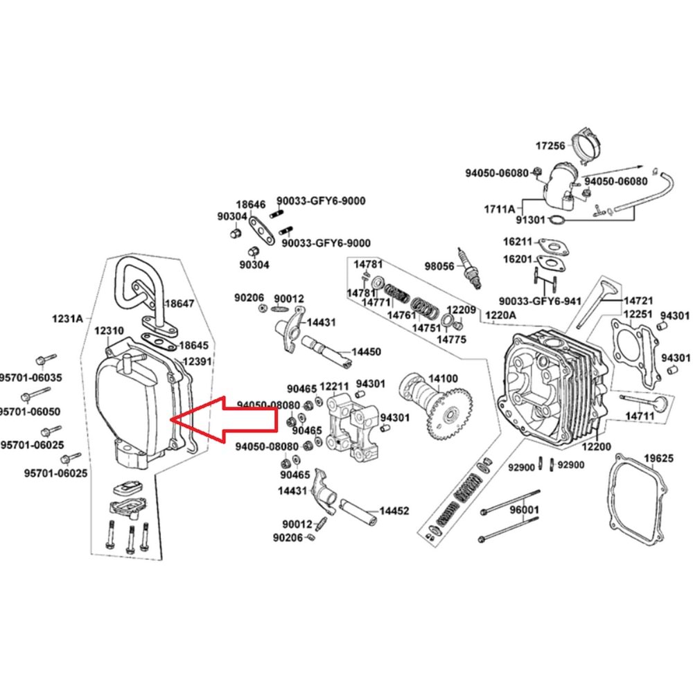 KYMCO MOVİE LİKE 125 SİLİNDİR KULBÜTÖR KAPAĞI 12310-KUDU-900