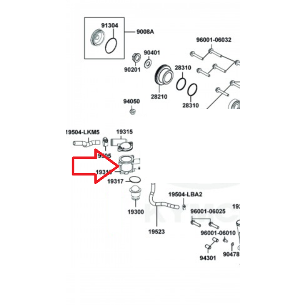 KYMCO XCİTİNG 500 TERMOSTAT YUVASI 19310-LBA2-E00