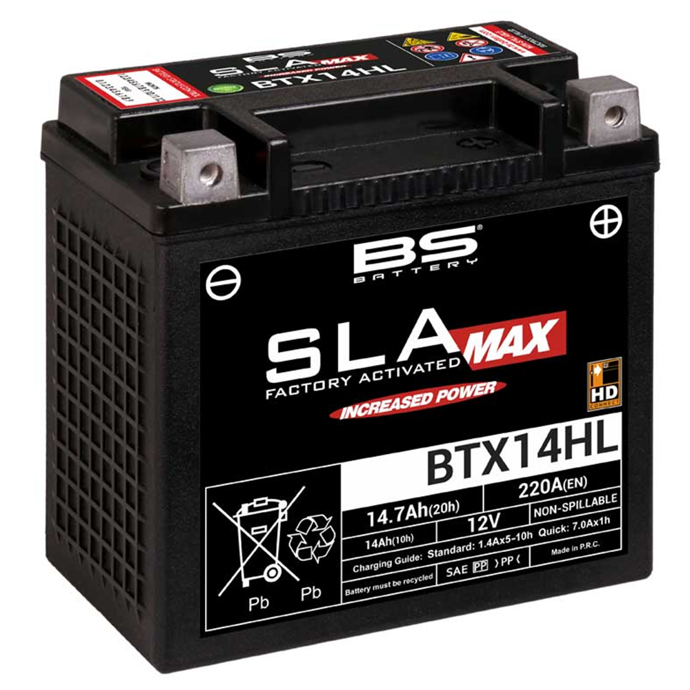 BS BATTERY BTX14HL (SLA MAX) BS MOTOSİKLET AKÜSÜ HARLEY DAVİDSON