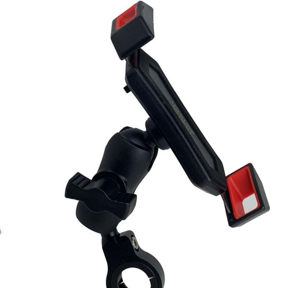 Nukrotech MLS-54 Mafsallı Gidon Bağlantılı Motosiklet Telefon Tutucu
