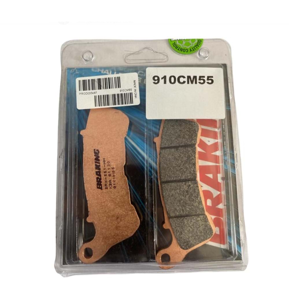 BRAKING 910CM55 SİNTERLİ FREN BALATASI CROSSTOURER ÖN FREN BALATASI