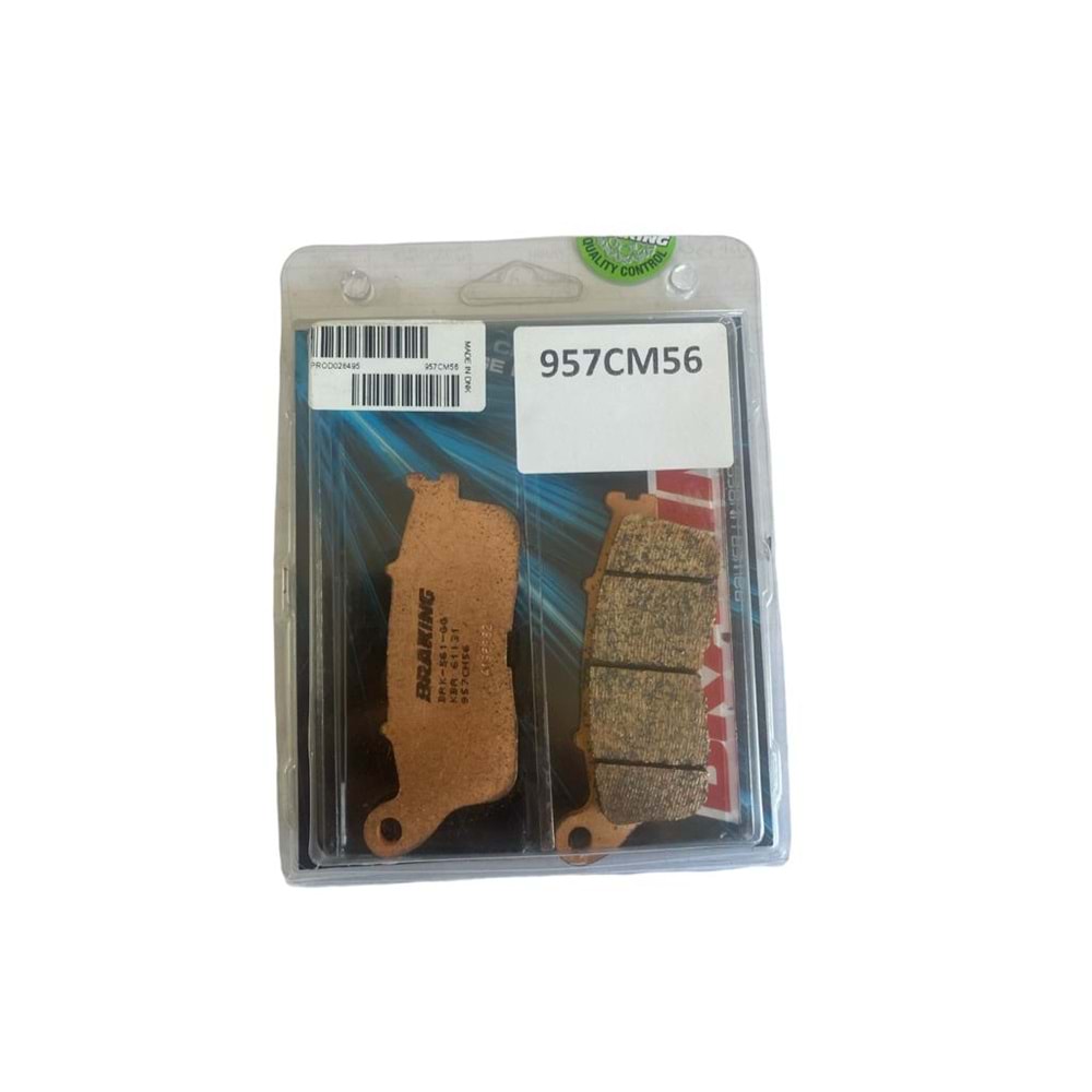 BRAKING 957CM56 ARKA FREN BALATASI SİNTERLİ