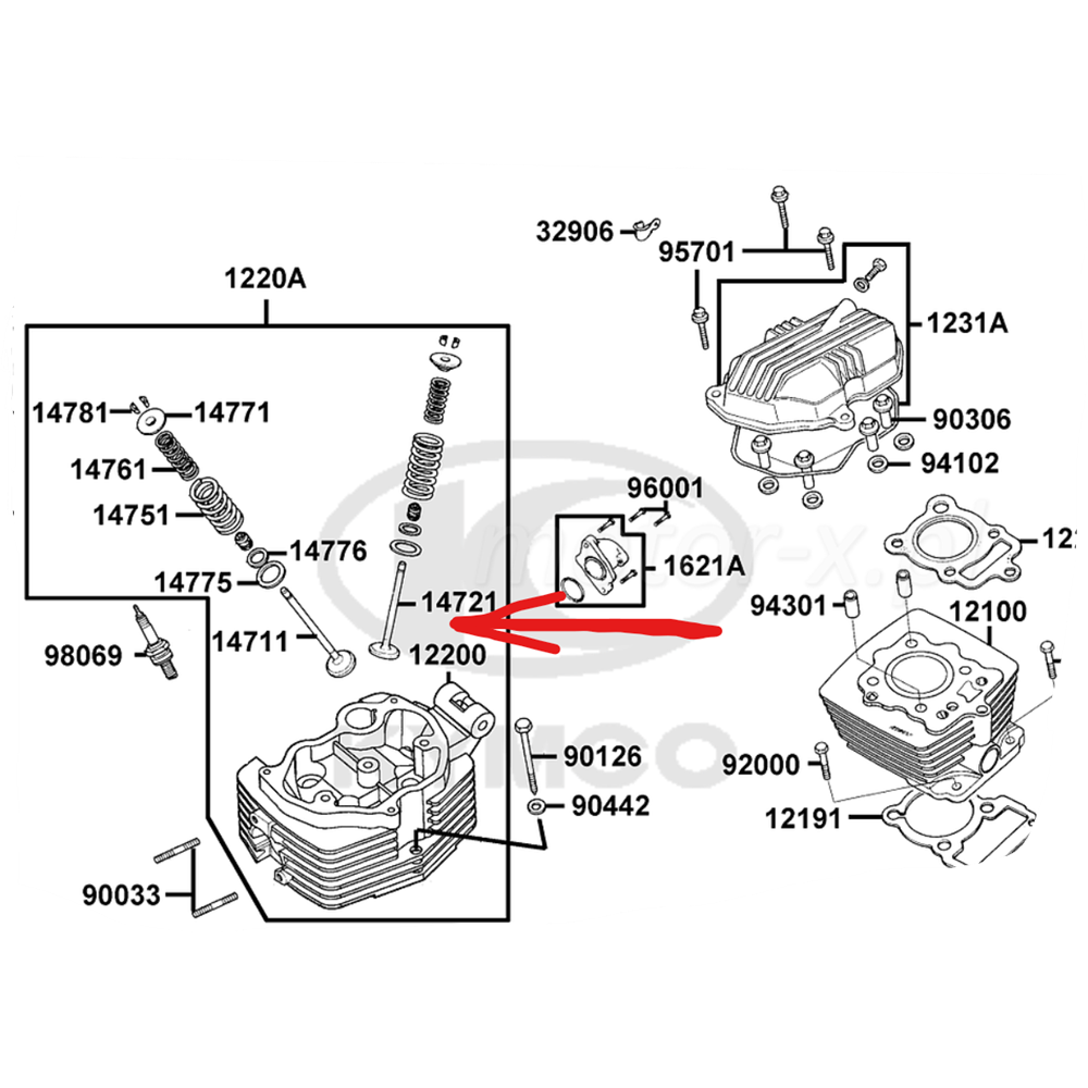 KYMCO CK 125 PULSAR EGZOS SÜBABI 14721-3C83-001