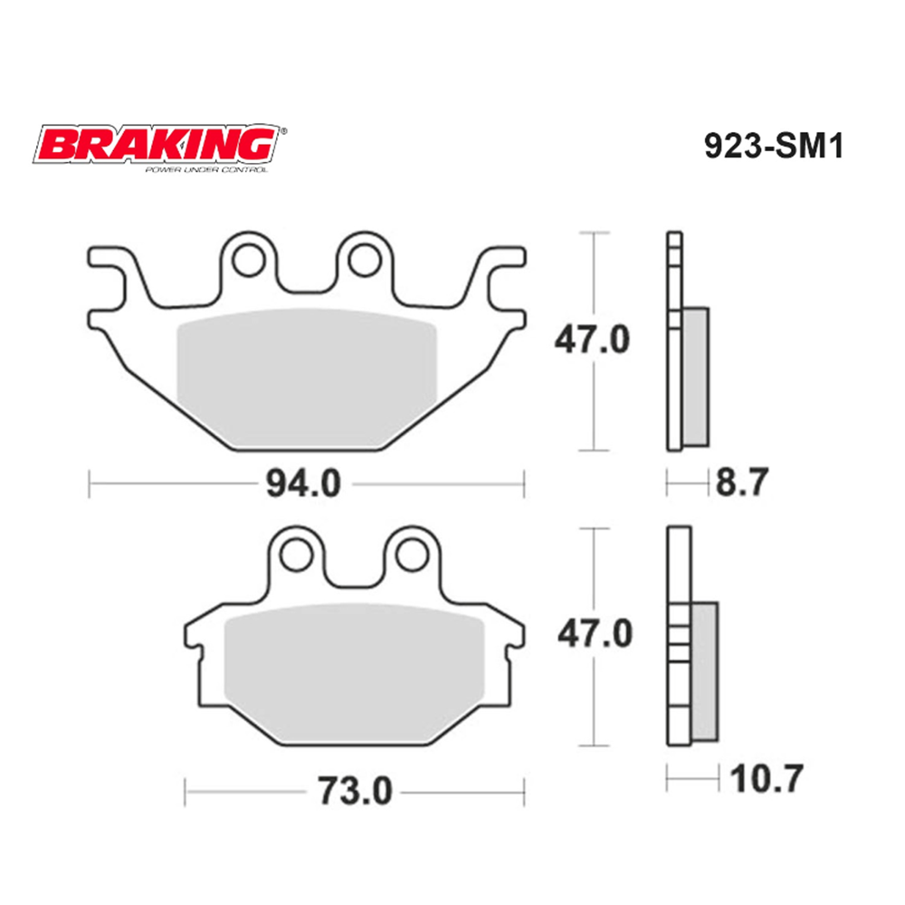 BRAKING 923SM1 YARI METALİK ARKA FREN BALATASI