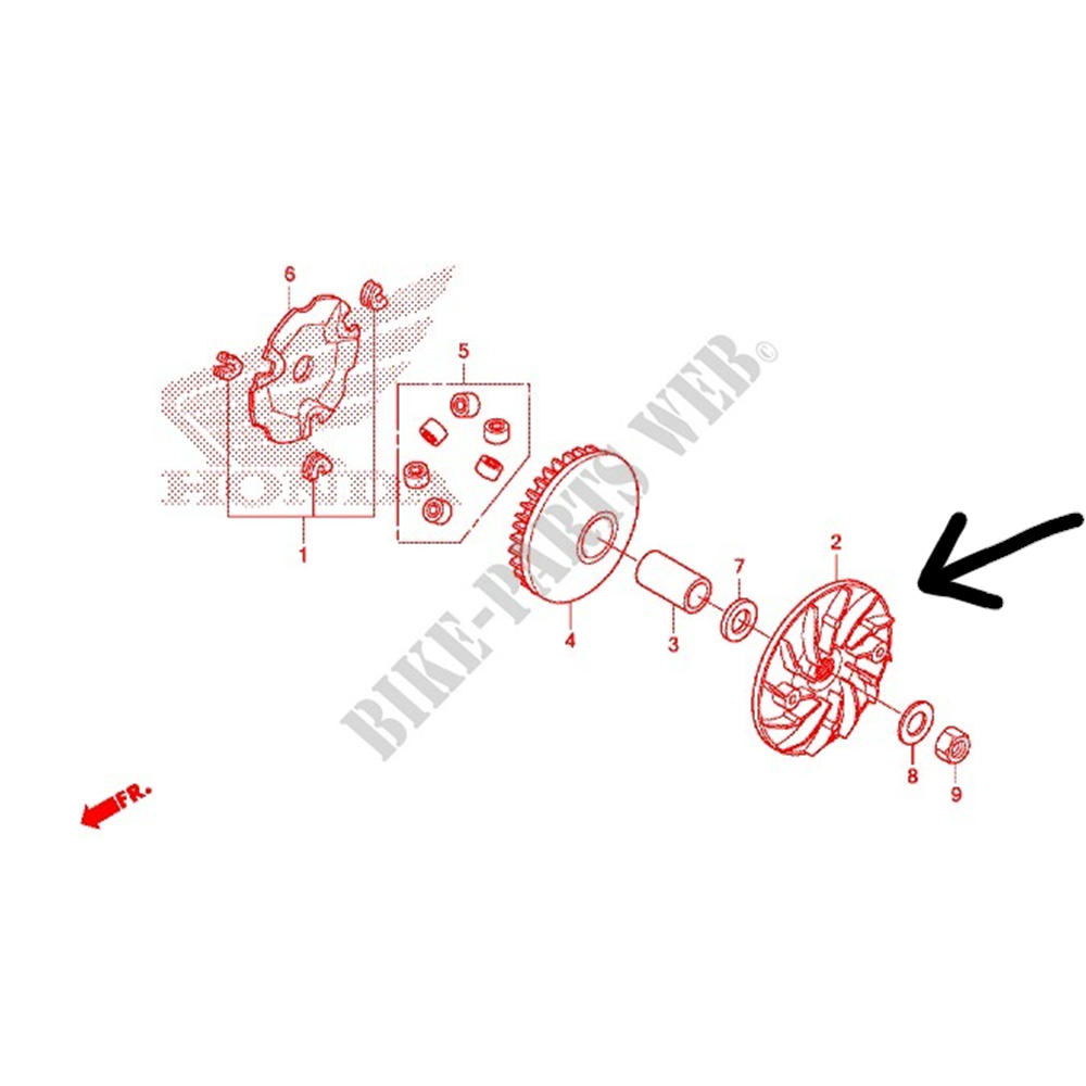 HONDA SPACY 110 15-19 VARYATÖR SOĞUTMA FANI 22102-K48-A00