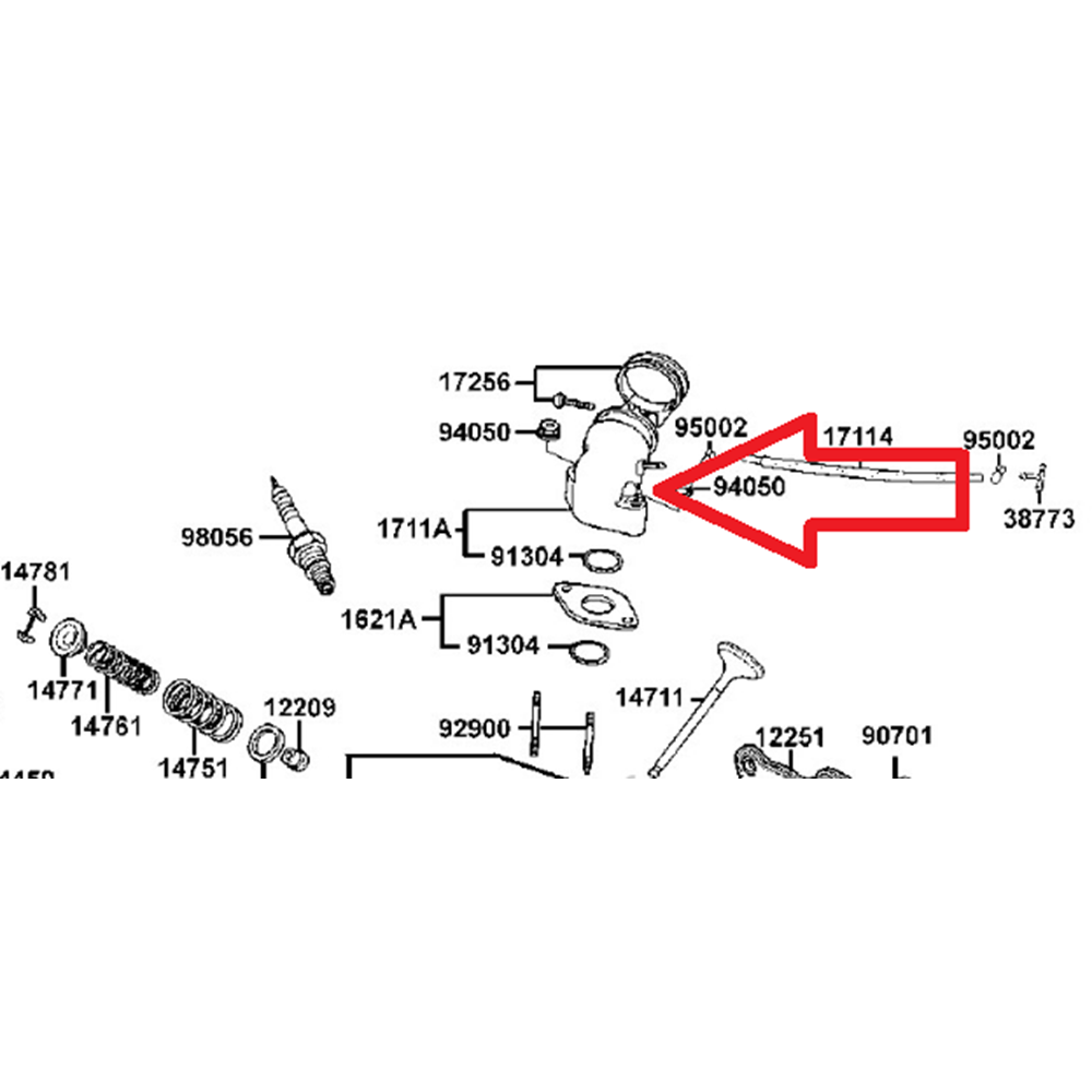 KYMCO AGİLİTY 50 EMME MANİFOLDU 1711A-KBG-900
