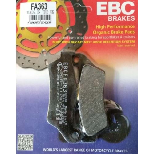 FA363 EBC BMW R1100,R1150 GS , F800R , R850 ARKA FREN BALATASI
