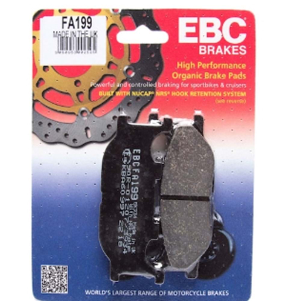 EBC FA199 YAMAHA MAJESTY 400 05-13, TMAX500 04-07 ORGANİK ÖN FREN BALATASI