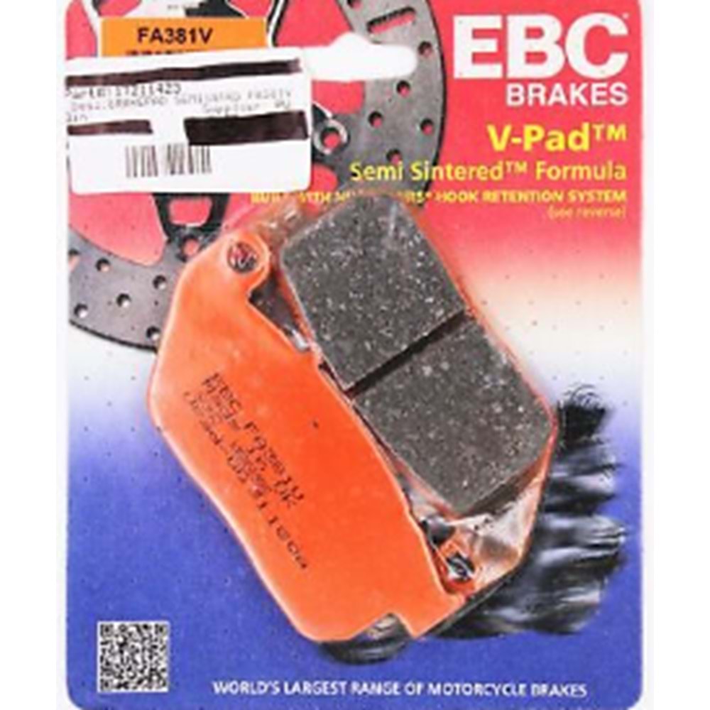 EBC FA381V HARLEY DAVIDSON XL883/XL1200 SPORTSTER 04-13 YARI SINTER ÖN FREN BALATASI