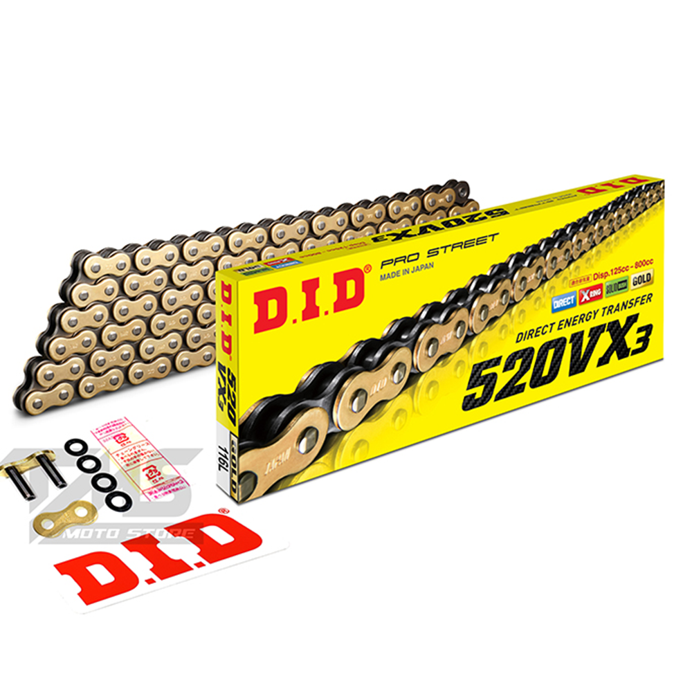 DID 520VX3-116 LİNK GOLD ZİNCİR (X-RİNG)HUSQVARNA TC-TE KTM DUKE