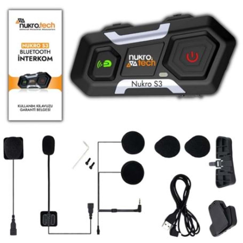 Nukrotech Nukro S3 Bluetooth İnterkom Seti