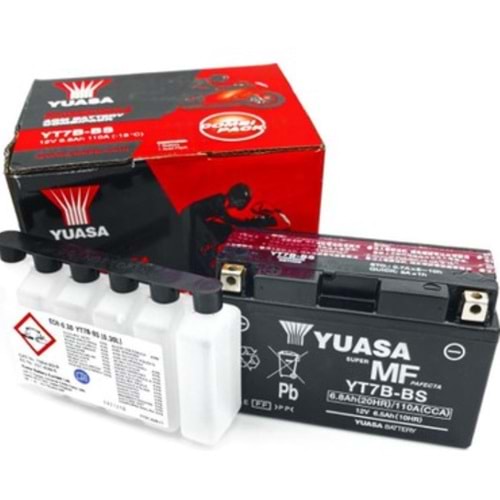 YUASA YT7B-BS YAMAHA XENTER150-Majesty 250 MOTORSİKLET AKÜSÜ