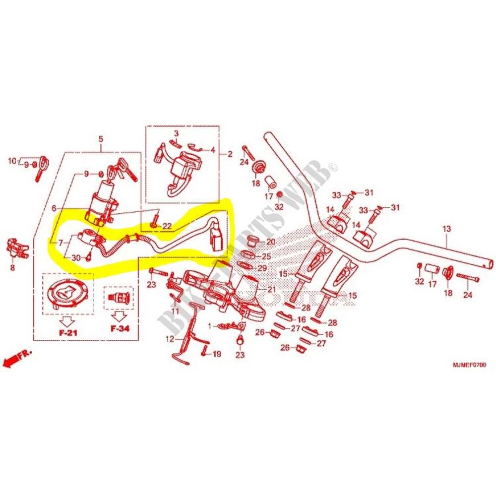 HONDA CROSSRUNNER 800 2015-2016 35101-MJM-D61 KONTAK ALTI SWİTCH