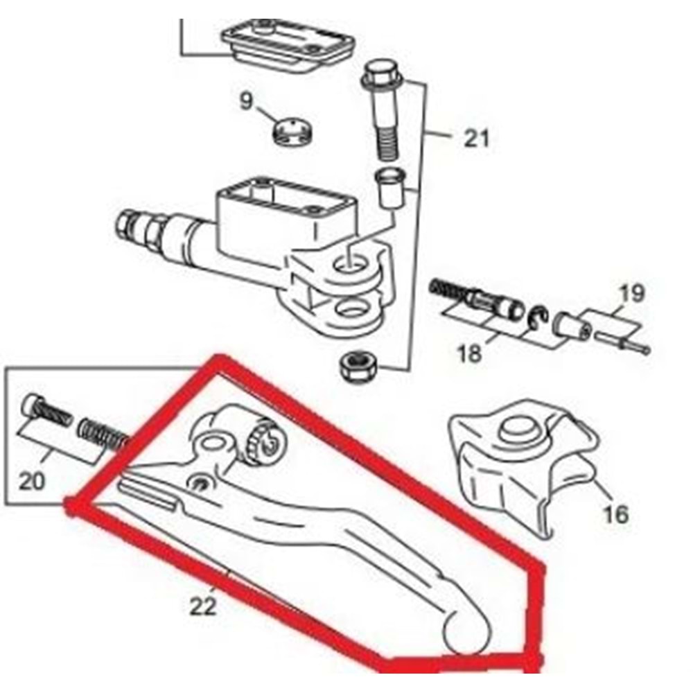 5719 SHERCO DEBRİYAJ LEVYESİ BREMBO 2T/4T 250/300/450