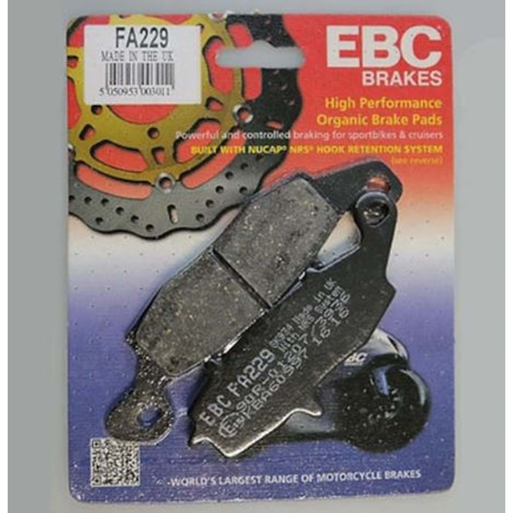 KAWASAKI VERSYS 650 07-14 ÖN SOL , SUZUKI V-STROM DL650 ÖN SOL FREN BALATASI EBC FA229