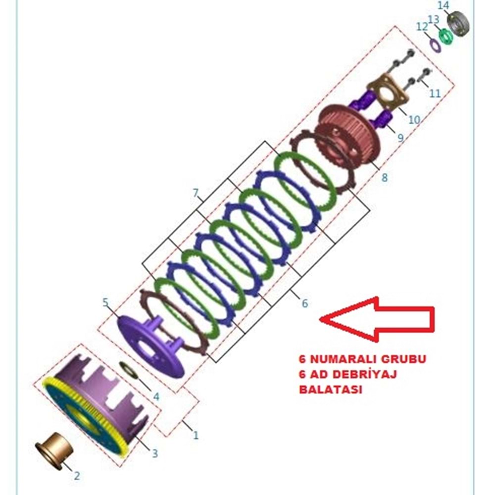 BAJAJ NS 200 DEBRİYAJ BALATA SETİ 6 LI ORJİNAL 36DT0084