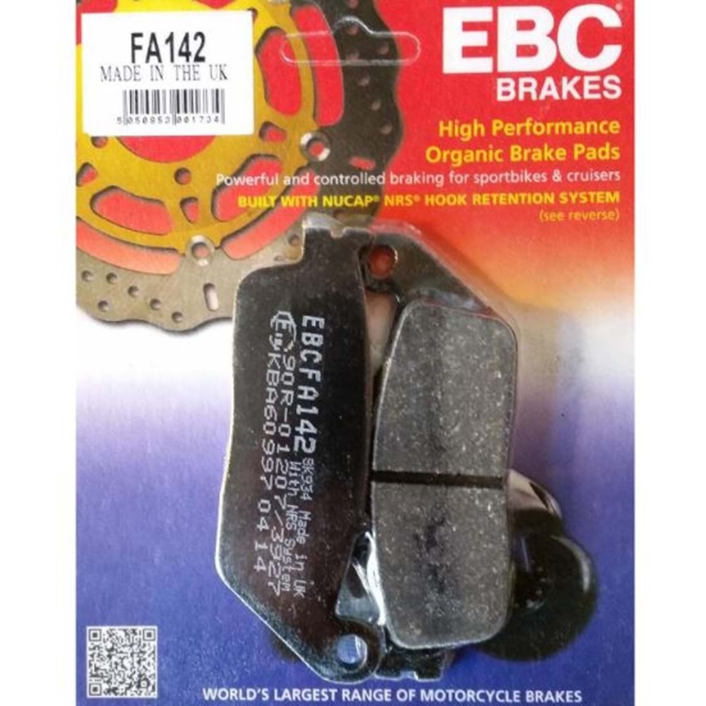 HONDA CBR 250-600-650F YAMAHA WR 125 ÖN FREN BALATASI EBC FA142