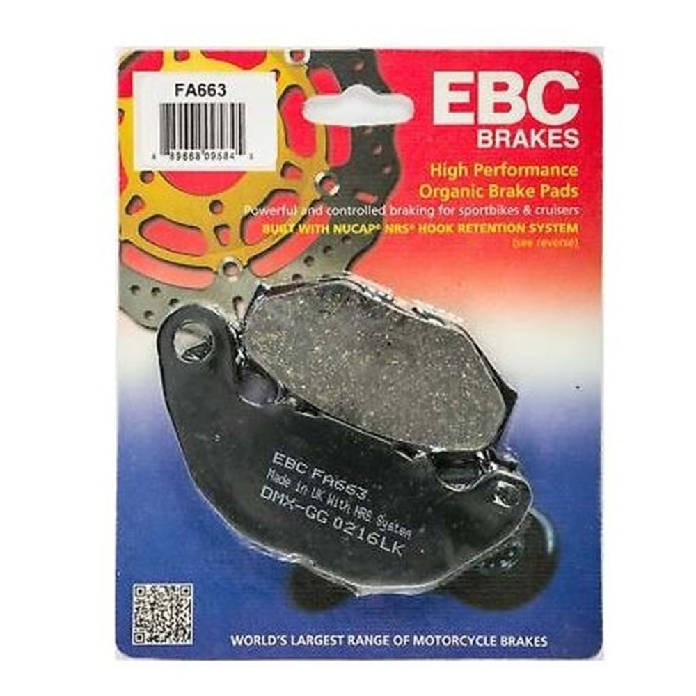 YAMAHA MT25 / R25 15-21 ÖN ORGANİK FREN BALATASI EBC FA663